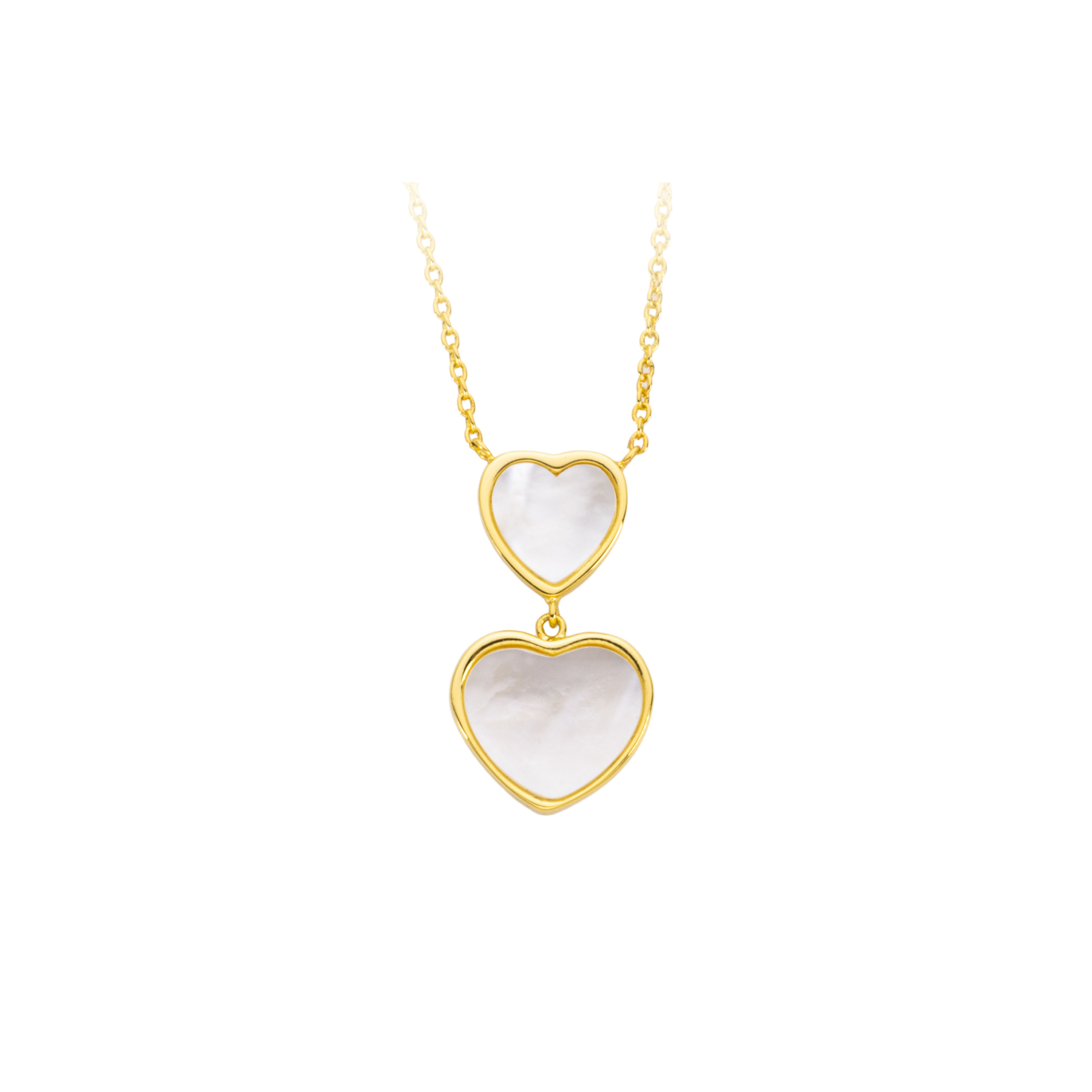French-Style Romantic Double Heart Necklace