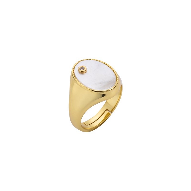 Chic Mother-of-Pearl Adjustable Ring