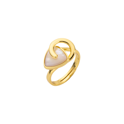 Artisan MOP Triangle Statement Ring