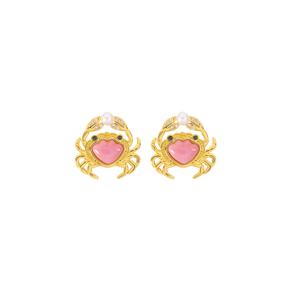 Chic Queen Conch Crab Stud Earrings