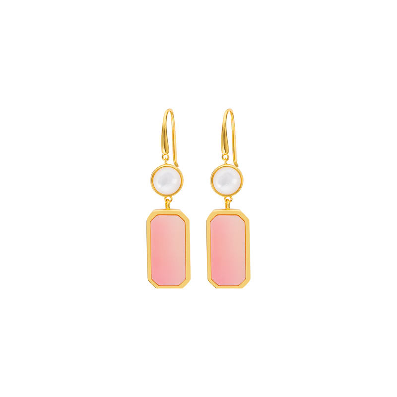 Square Queen Conch Earrings – Minimalist Elegance