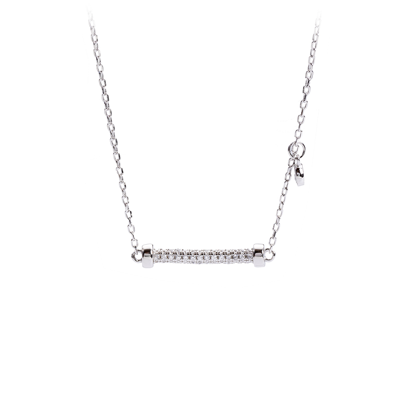 Korean Fashion Horizontal Bar Necklace - Hyphen Collarbone Chain