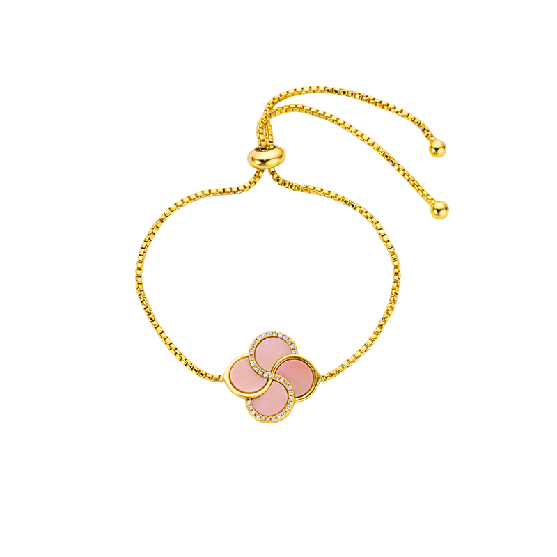 Natural Queen Conch Fashion Four Leaf Clover Bracelet