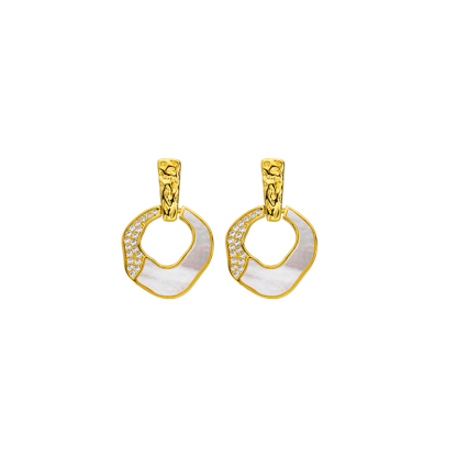 Artistic White Mother of Pearl Studs