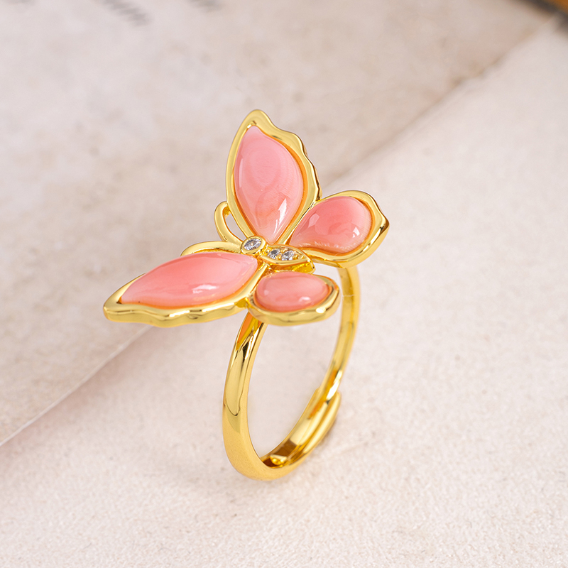 Pink Conch Butterfly  Ring: Sweet, Girly & Fashionable