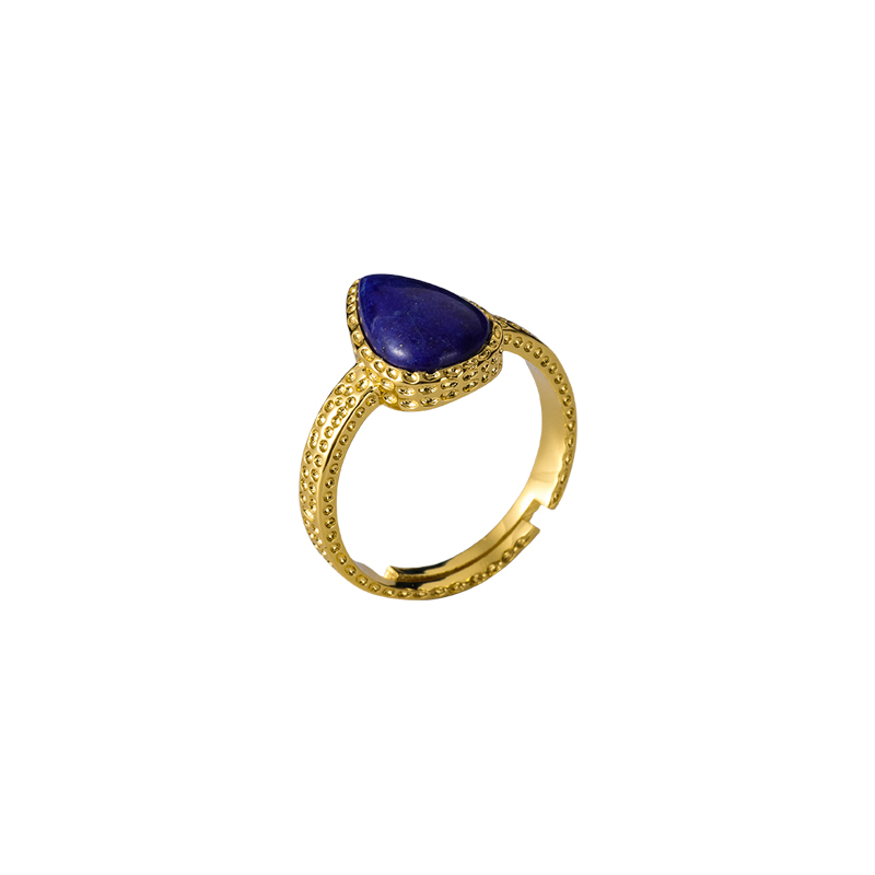 Adjustable Lapis Lazuli Teardrop Ring – A Crown Jewel for the Unconventional