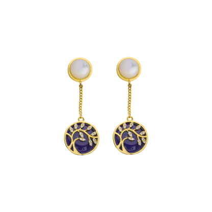 French Court-Style Lapis Lazuli Earrings | Genuine Gemstone Drops & Studs with Ornate Settings – Haute Couture Jewelry of Timeless Grandeur