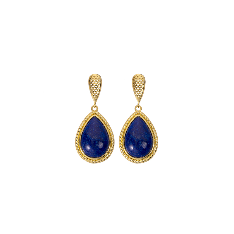 Timeless Lapis Lazuli Waterdrop Dangle Earrings