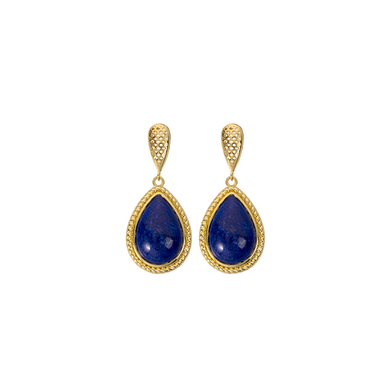Timeless Lapis Lazuli Waterdrop Dangle Earrings