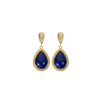 Timeless Lapis Lazuli Waterdrop Dangle Earrings