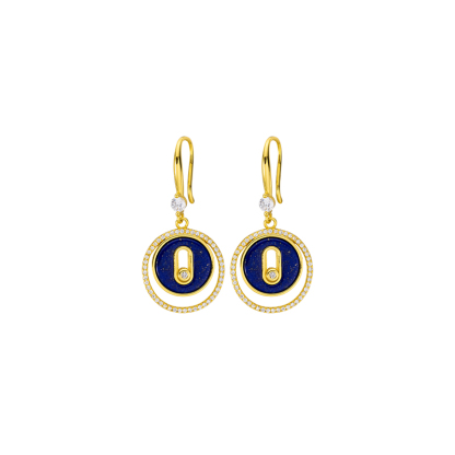 Korean Style Lapis Hoops: Natural & Luxe