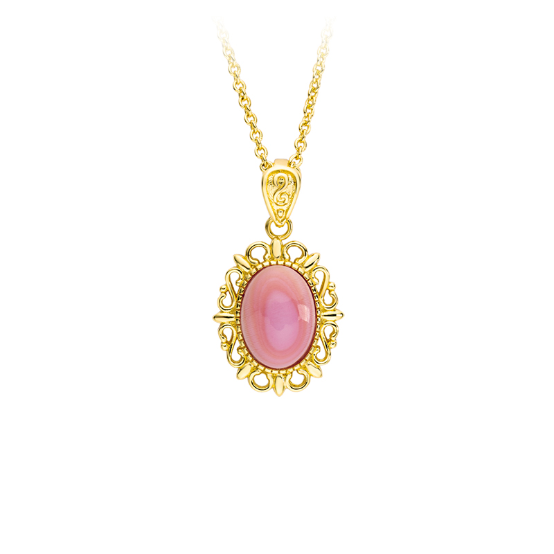French Vintage Oval Locket | Blush Pink Charm