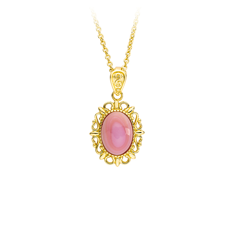 French Vintage Oval Locket | Blush Pink Charm
