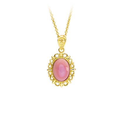 French Vintage Oval Locket | Blush Pink Charm