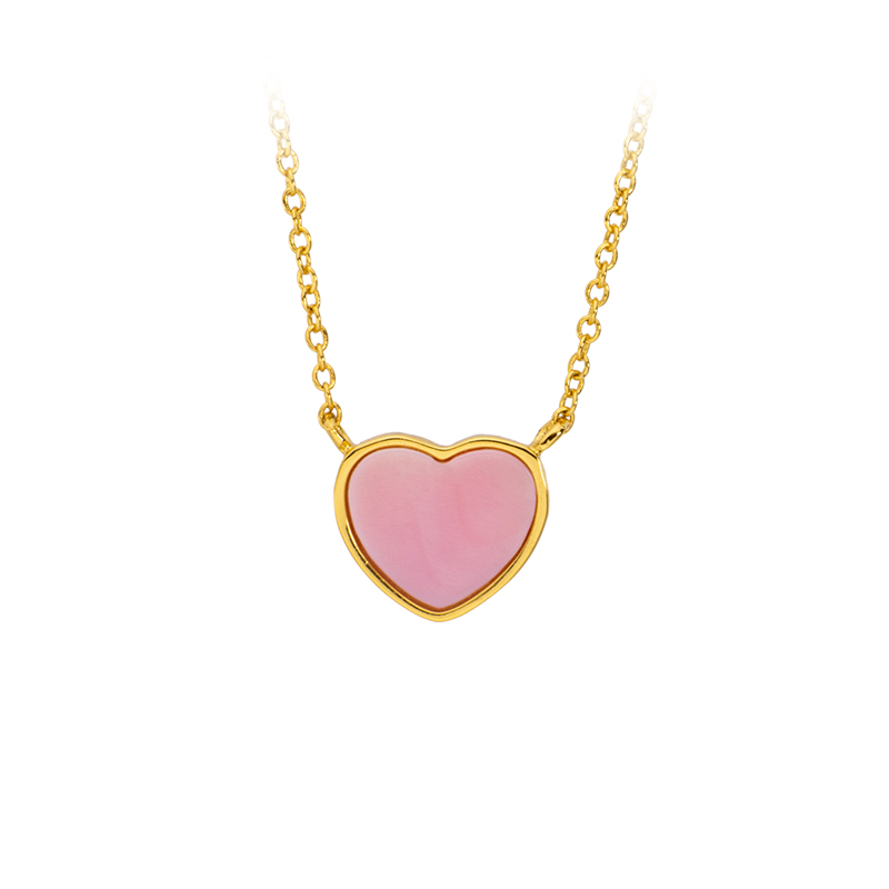 Queen Conch Heart Necklace Natural