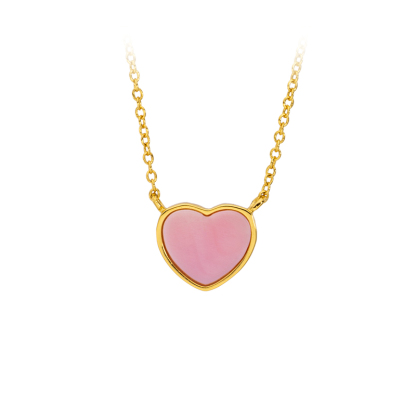 Queen Conch Heart Necklace Natural