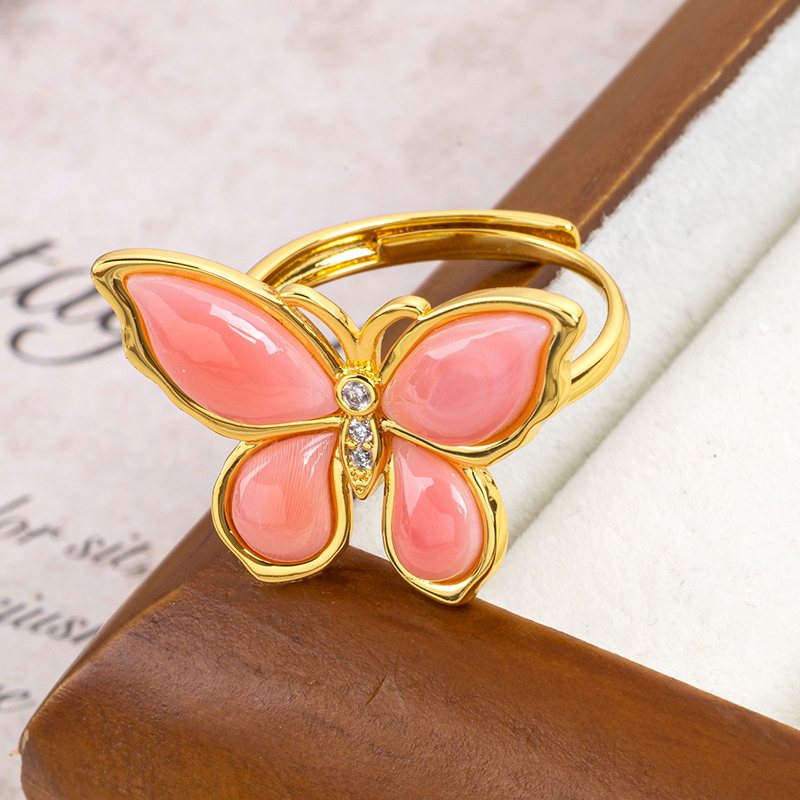 Pink Conch Butterfly  Ring: Sweet, Girly & Fashionable