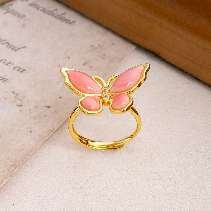 Pink Conch Butterfly  Ring: Sweet, Girly & Fashionable