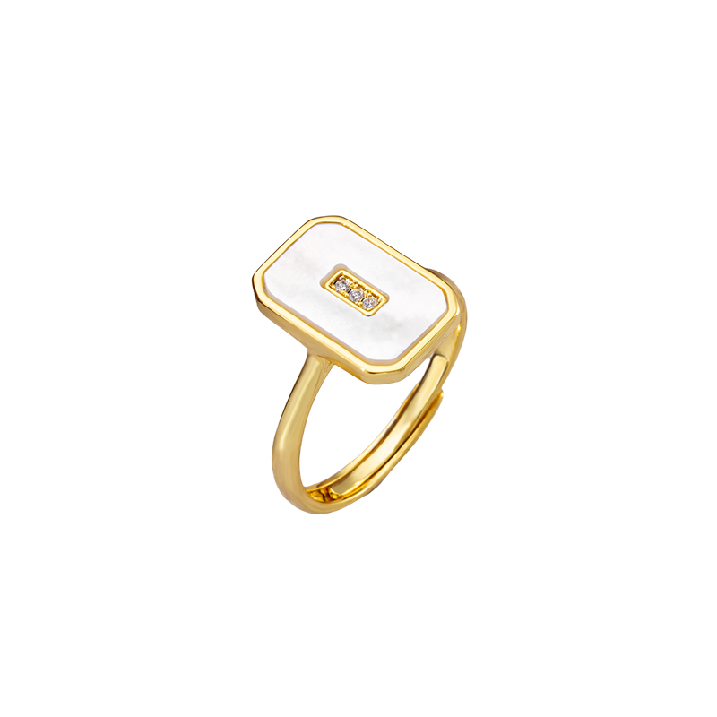 Chic Natural MOP Square Ring
