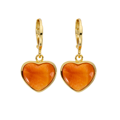 Natural Spiny Oyster Shell Heart Drop Earrings - Handmade Romantic Jewelry with Oceanic Charm, Artisan Shell Dangles for Anniversary & Valentine's Gifting