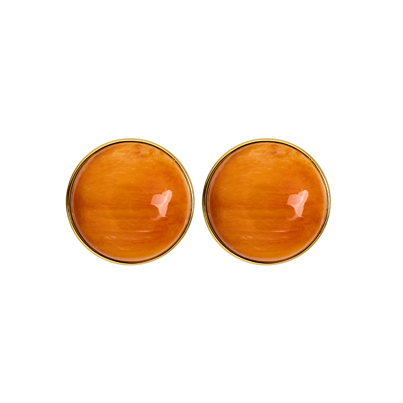 Natural Spiny Oyster Shell Orb Earrings - Comfort-Fit Clip-On & Stud Set, Handcrafted Non-Pierced Jewelry for Sensitive Ears with Organic Coastal Aesthetic