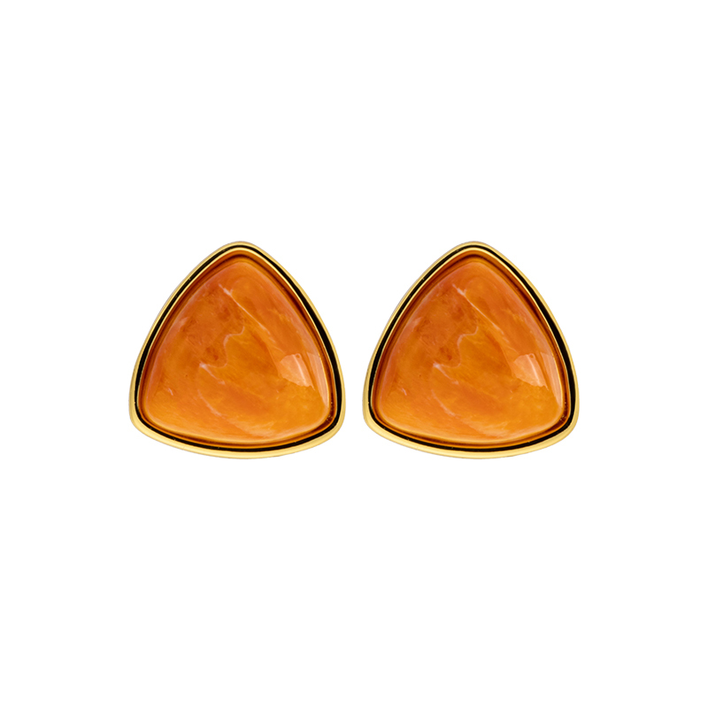 Natural Spiny Oyster Shell Geometric Triangle Studs - Modern Minimalist Jewelry with Organic Texture, Artisan Shell Earrings for Everyday Edge