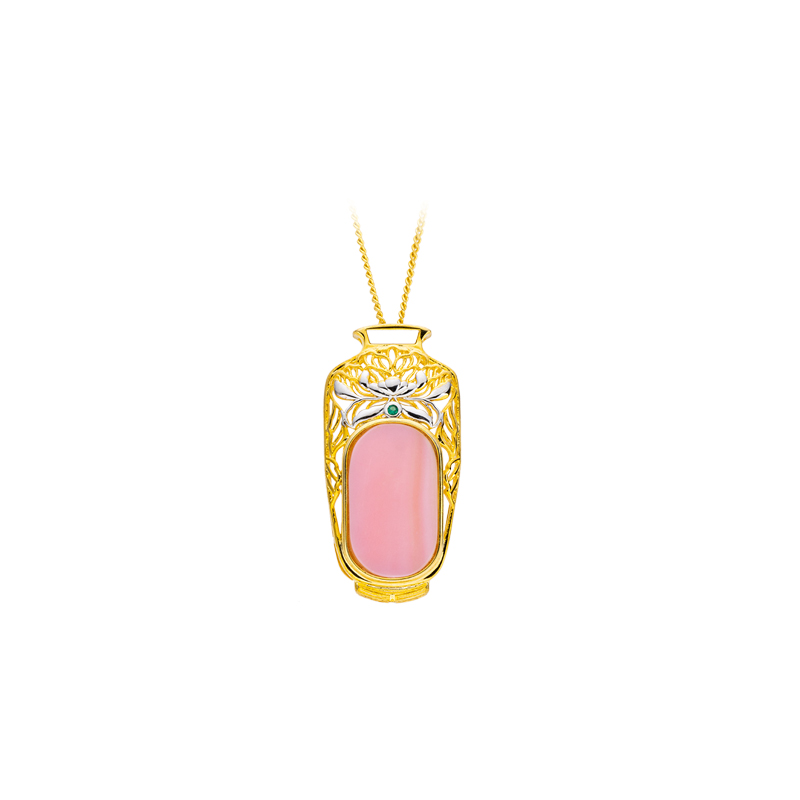 Natural Queen Conch Vase Necklace - Unique Fashion Pendant