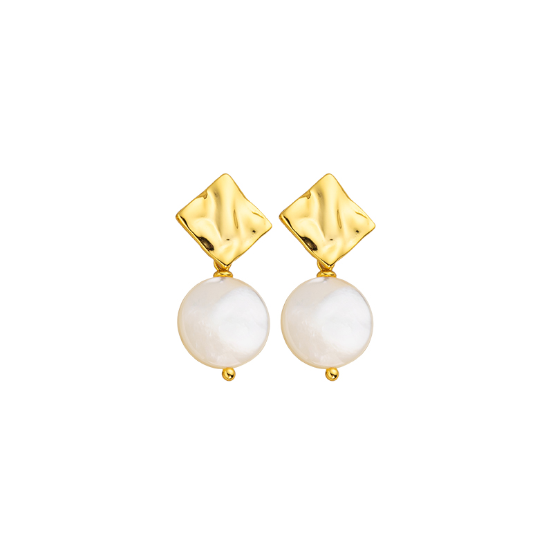 Elegant MOP Drops - 18K Gold Plated Korean Style