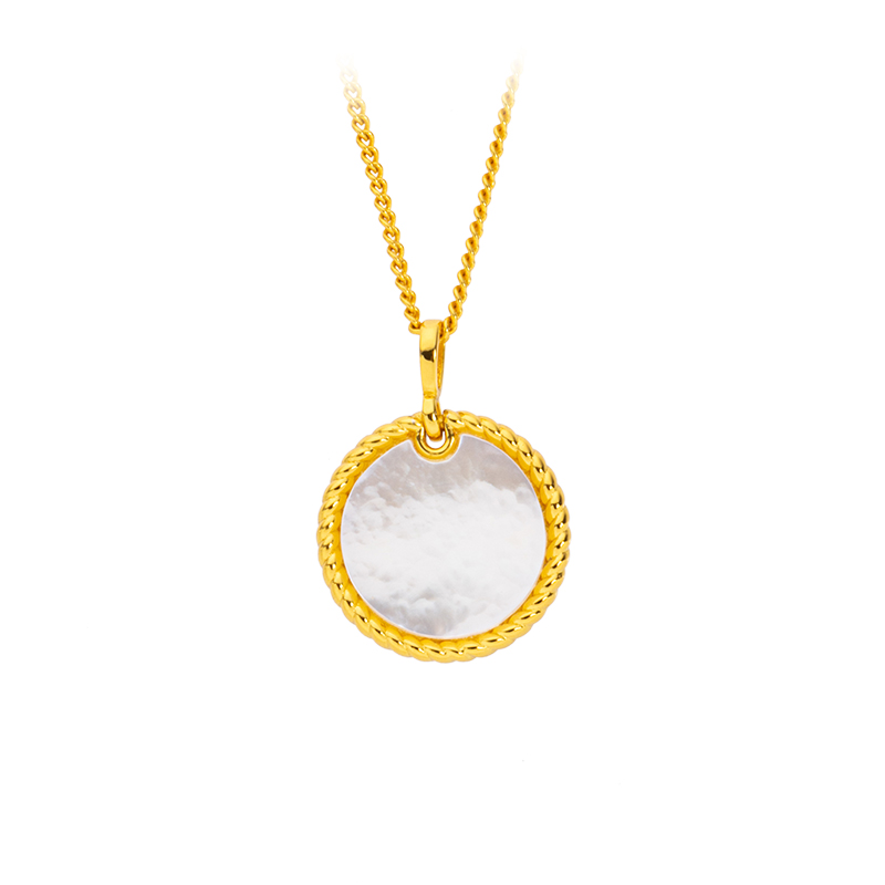 Minimalist Round MOP Necklace