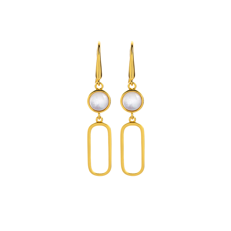 French Minimalist Shell Drops - Deep Sea Elegance