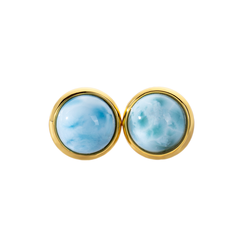 Petite Larimar Stud Earrings: Simple Chic
