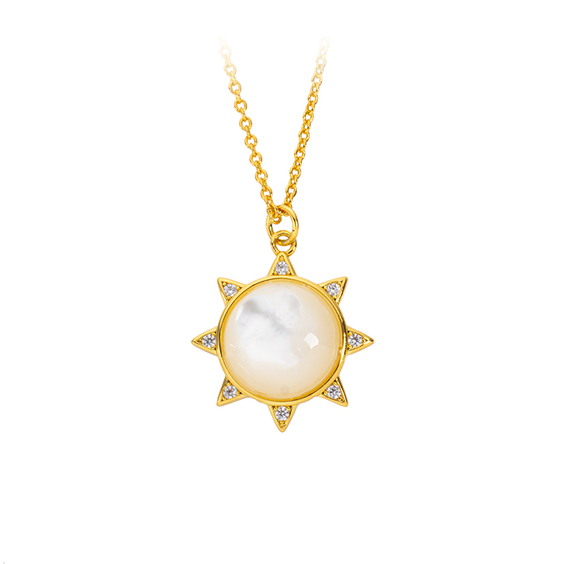 Fashion White Mother Pearl Drop Necklace