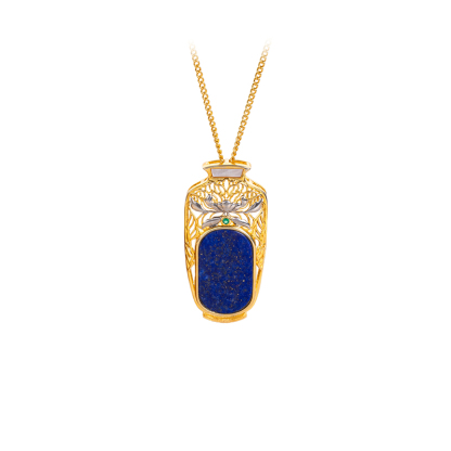 Lapis Lazuli Vase Necklace | Chic Unique Elegant Jewelry