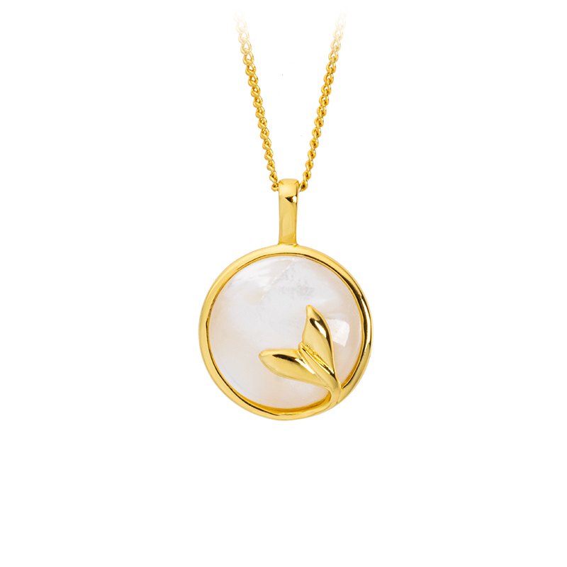 Mermaid Round Mother of Pearl Necklace