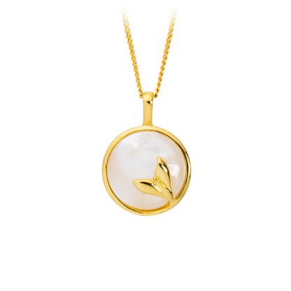 Mermaid Round Mother of Pearl Necklace