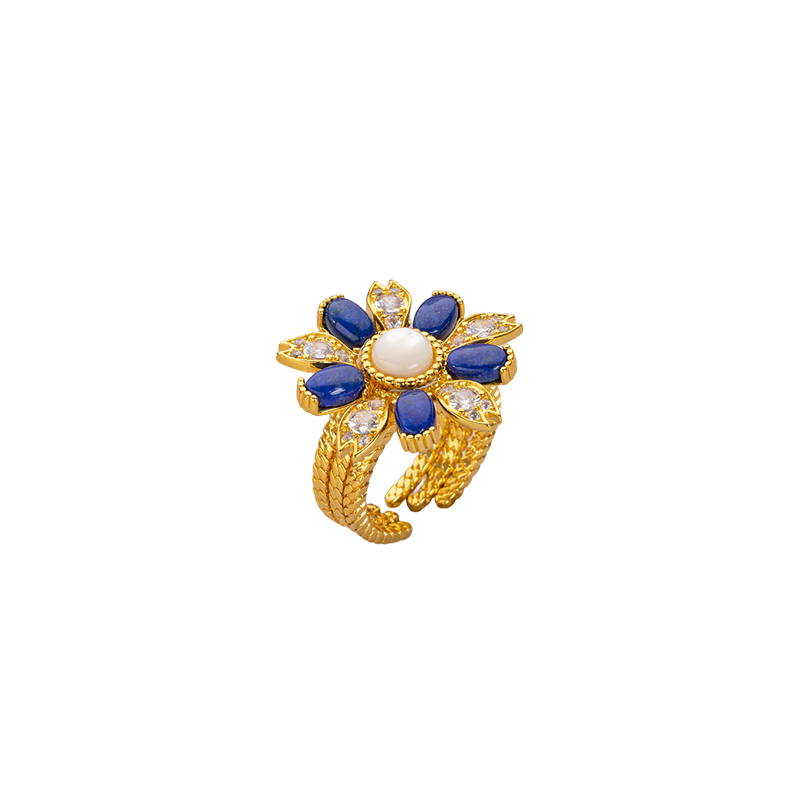 Stackable Lapis Lazuli Rings - Vintage Set of 3