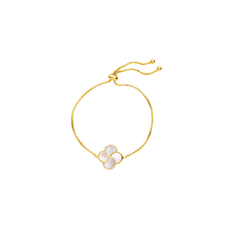 Lucky Clover MOP Bracelet Natural