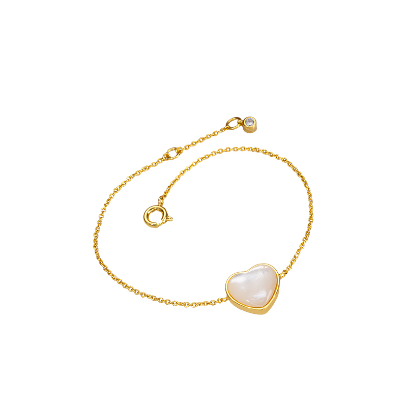 Luminous MOP Heart Bracelet | 3D Girly Exquisite Design 