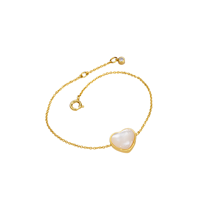 Luminous MOP Heart Bracelet | 3D Girly Exquisite Design 