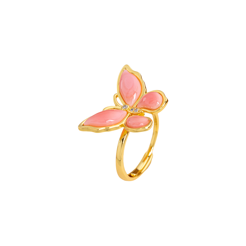 Pink Conch Butterfly  Ring: Sweet, Girly & Fashionable