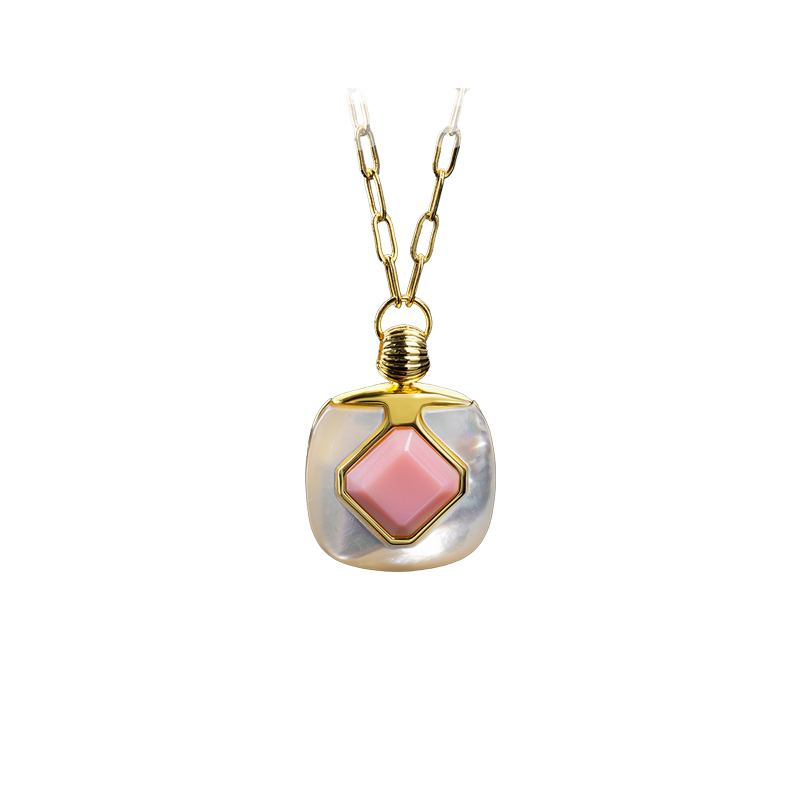 Artisan Conch & MOP Lariat - Unique Layering Necklace, Cozy Chic