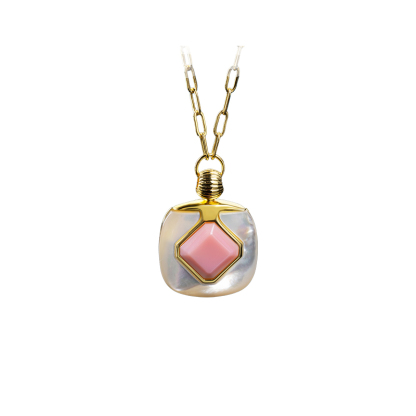 Artisan Conch & MOP Lariat - Unique Layering Necklace, Cozy Chic