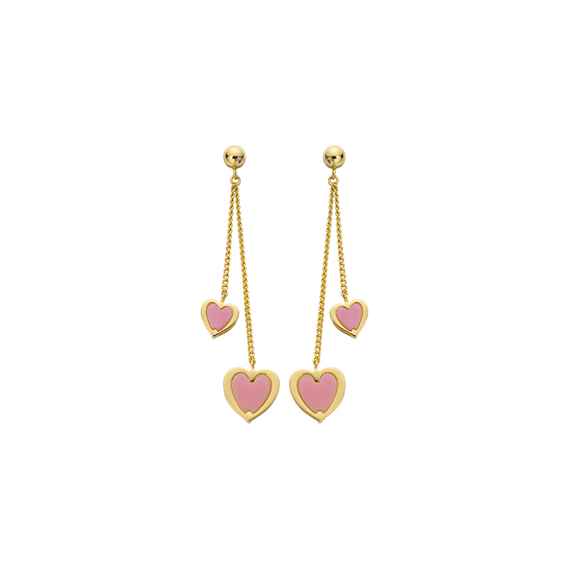 Queen Conch Shell Earrings - Natural Heart Design