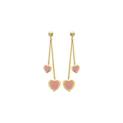 Queen Conch Shell Earrings - Natural Heart Design