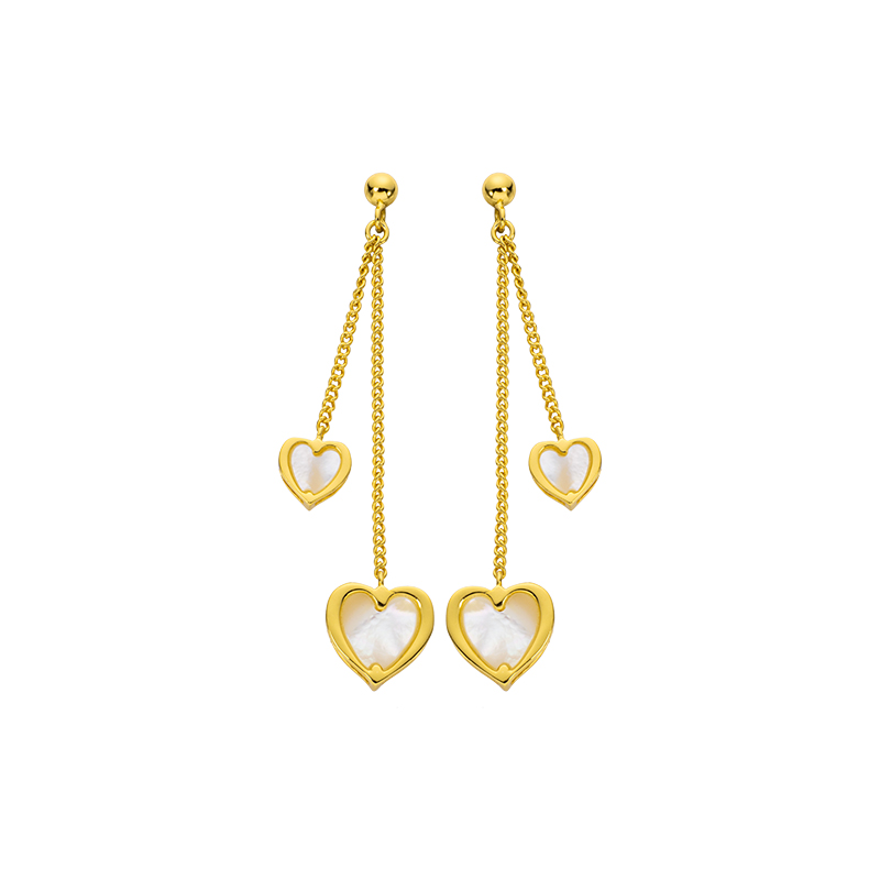 MOP Heart Earrings - Elegant & Romantic Jewelry