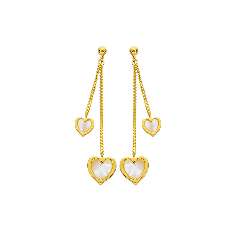 MOP Heart Earrings - Elegant & Romantic Jewelry