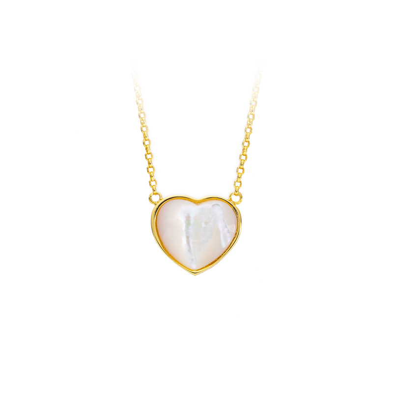Luminous Heart White MOP Necklace