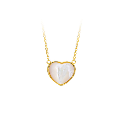 Luminous Heart White MOP Necklace