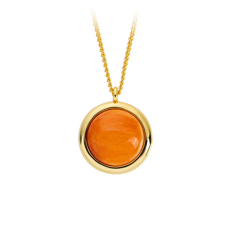 Natural Spiny Oyster Necklace Women – Minimalist Round Shell Choker, Boho Collarbone Jewelry