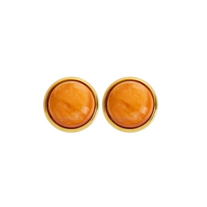 Minimalist Spiny Oyster Studs – Natural Shell Earrings, Clean-Lined Boho Jewelry